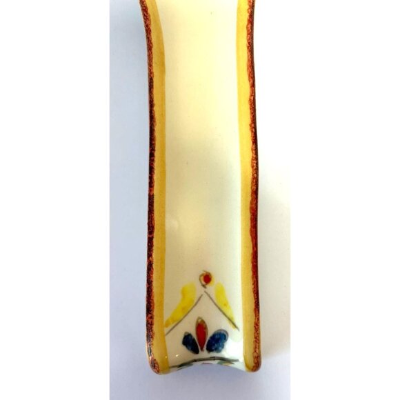 Sur La Table Spoon Rest Hand Painted Dishes Rustica Italy Earthenware Retired - Picture 4 of 8